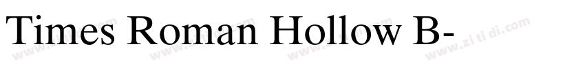 Times Roman Hollow B字体转换